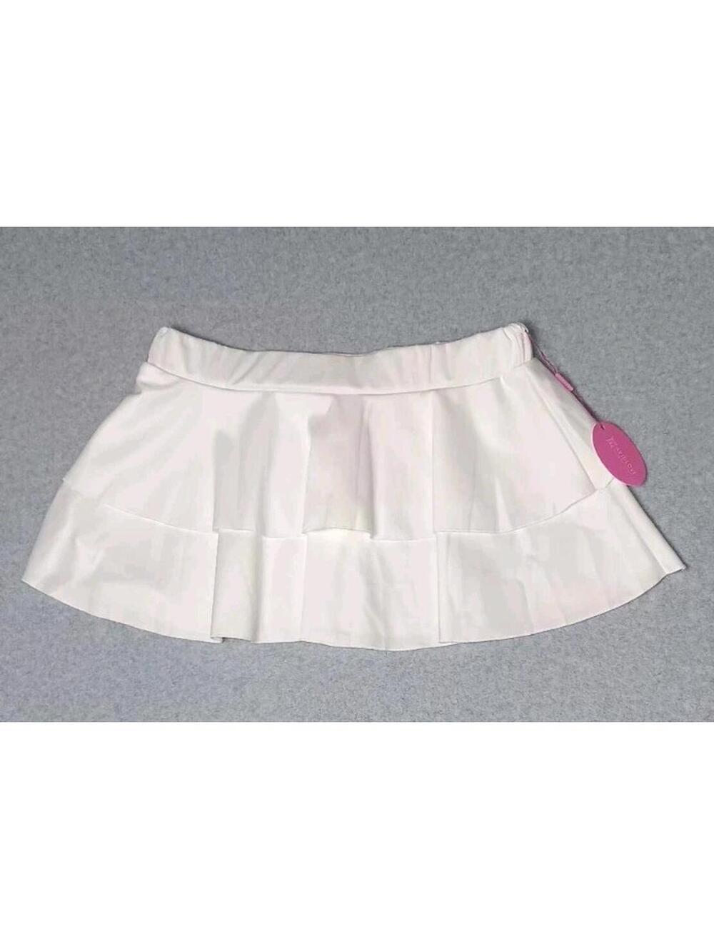 NWT! Avidlove Tiered Mini Skirt Womens Size Small White Preppy Sexy - Picture 8 of 9